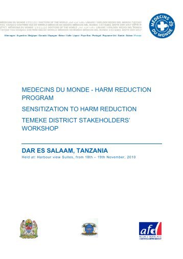 harm reduction program sensitization to harm reduction (tanzanie)