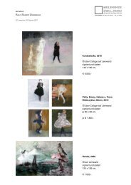price list/Preisliste - Galerie Renate Kammer, Architektur und Kunst