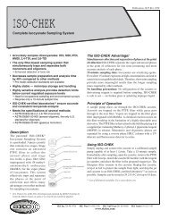 ISO-CHEK Isocyanate Sampling System Product Data ... - SKC Inc.