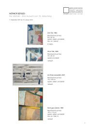 Preisliste/price list - Galerie Renate Kammer, Architektur und Kunst