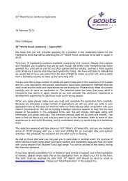 Applicants letter - Hampshire County Scouts
