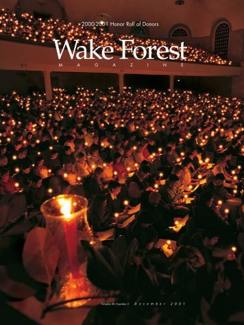 Wake Forest Magazine December 2001 - Past Issues - Wake Forest ...