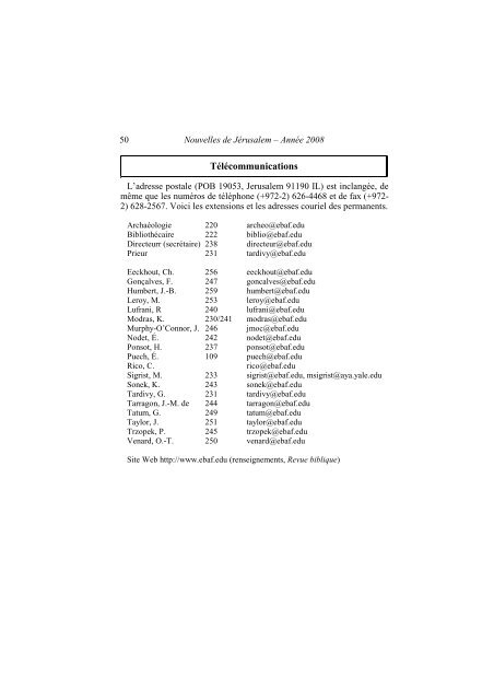 Lettre Je-rusalem 01-09 - EBAF