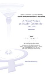 Australian Women and Alcohol Consumption 1996-2003