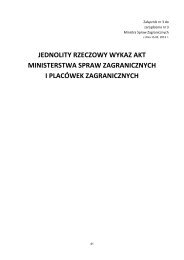 jednolity rzeczowy wykaz akt ministerstwa spraw ... - Infor