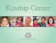 2 0 1 1 A Member of Seneca Family of Agencies - Kinship Center