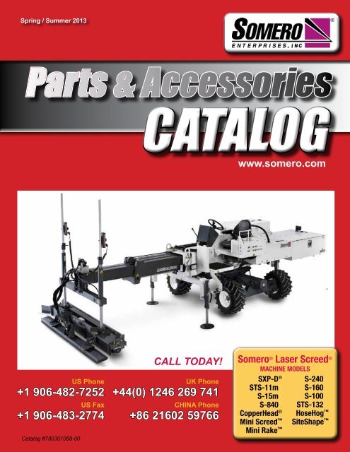 2013 Somero Parts & Accessories Catalog - Somero Enterprises