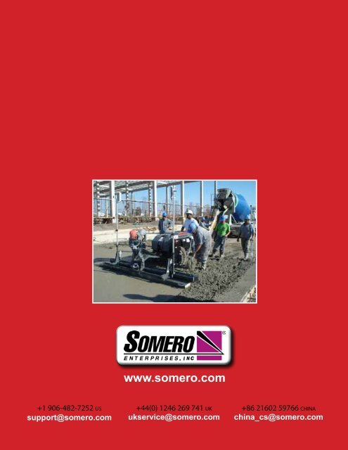 2013 Somero Parts & Accessories Catalog - Somero Enterprises