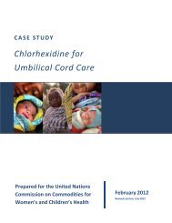 Chlorhexidine for Umbilical Cord Care - Healthy Newborn Network