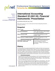 IAS 32, Financial Instruments: Presentation - PD Net