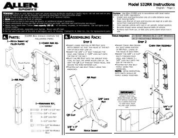532RR Instructions - Allen Sports