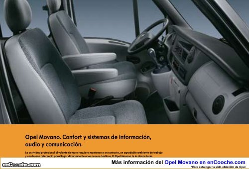 CatÃ¡logo Opel Movano - enCooche.com