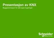 KNX styringssystem presentasjon - Schneider Electric