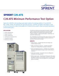 C2K-ATS - Minimum Performance Testing - Spirent Communications