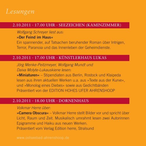 AHRENSHOOPER LITERATURTAGE