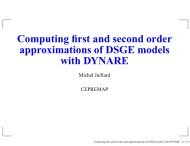 Computing first and second order approximations of DSGE ... - Dynare