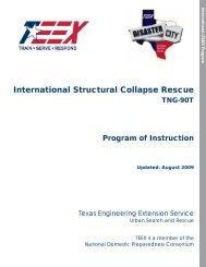 International Structural Collapse Rescue - Texas Engineering ...