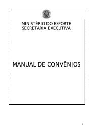 MANUAL DE CONVÃNIOS - MinistÃ©rio do Esporte