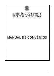 MANUAL DE CONVÃNIOS - MinistÃ©rio do Esporte