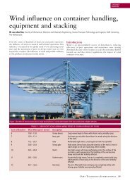 Wind influence on container handling, equipment and stacking - Port ...