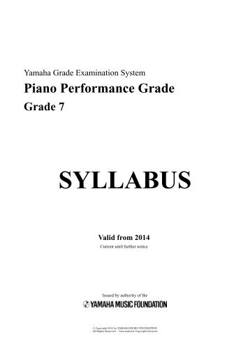 Grade 7 Syllabus