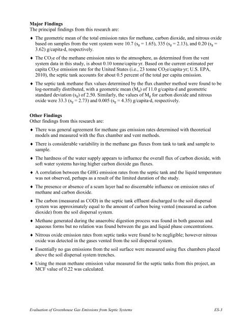 Evaluation of Greenhouse Gas Emissions from Septic ... - Geoflow