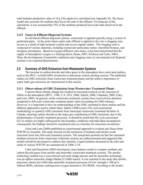 Evaluation of Greenhouse Gas Emissions from Septic ... - Geoflow