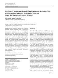 Monitoring Membrane Protein Conformational ... - CCMB