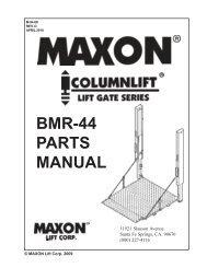 BMR-44 PARTS MANUAL - Maxon