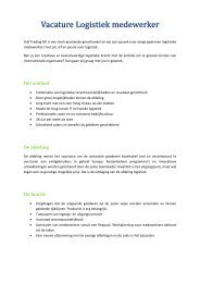 Vacature Logistiek medewerker