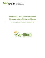 Certificación de Cultivos Sostenibles Flores cortadas y Plantas en ...