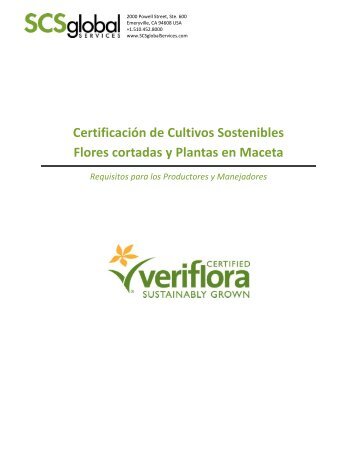 Certificación de Cultivos Sostenibles Flores cortadas y Plantas en ...