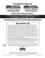 Installation Manual - GTO/Pro