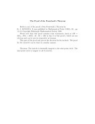 The Proof of the Feuerbach's Theorem Below is one of the proofs of ...
