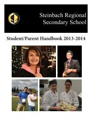 SRSS Policies 2013_14.pdf - Steinbach Regional Secondary School
