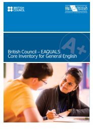 British Council â EAQUALS Core Inventory for General ... - Support