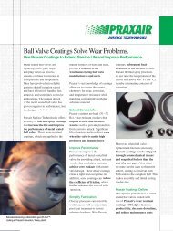 Ball Valve Coatings Solve Wear Problems. - Praxair Surface ...