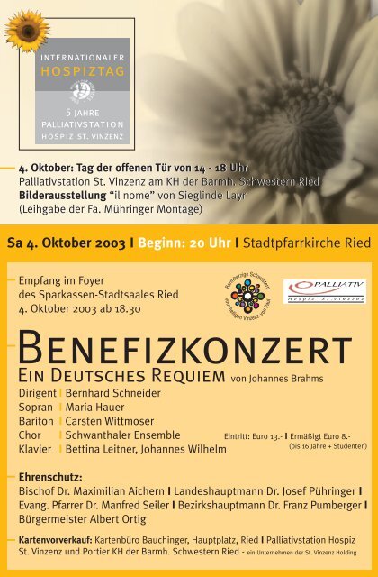 BENEFIzkONzERt BENEFIzkONzERt - Vinzenz Gruppe