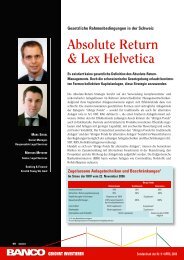 Absolute return & Lex Helvetica Ã¢Â€Â“ Gesetzliche ... - Schweiz