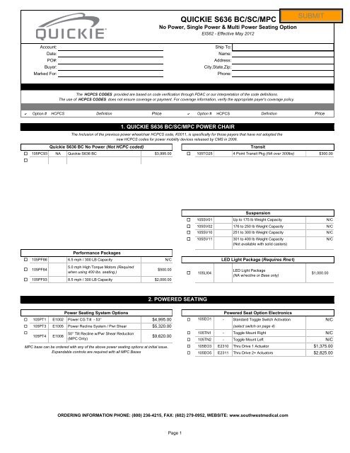 1. quickie s636 bc/sc/mpc power chair - Quickie-Wheelchairs.com