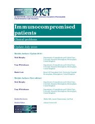 Immunocompromised patients - PACT - ESICM