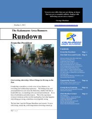 September 2011 - Kalamazoo Area Runners