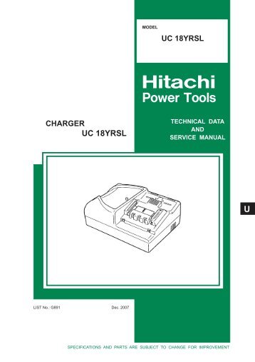 charger uc 18yrsl - Hitachi