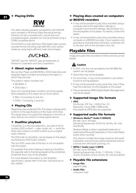 Operating Instructions - Pioneer