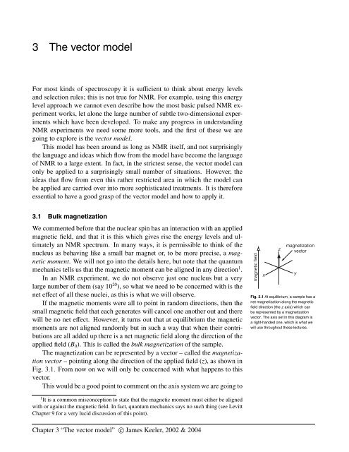 Chapter 3: The vector model - The James Keeler Group