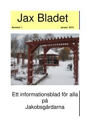 Ett informationsblad fÃ¶r alla pÃ¥ JakobsgÃ¥rdarna - BorlÃ¤nge kommun