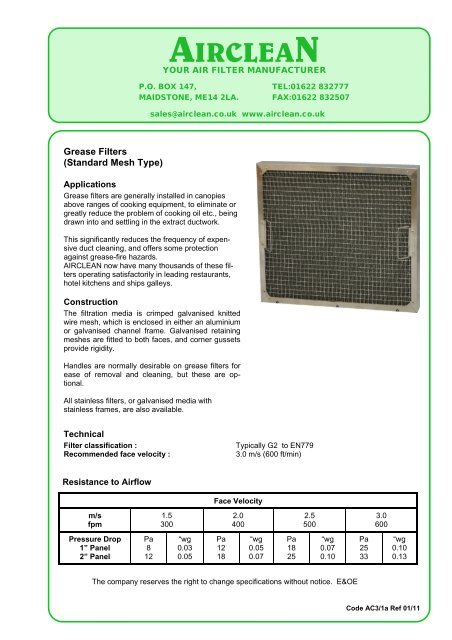 airclean - Intrabench