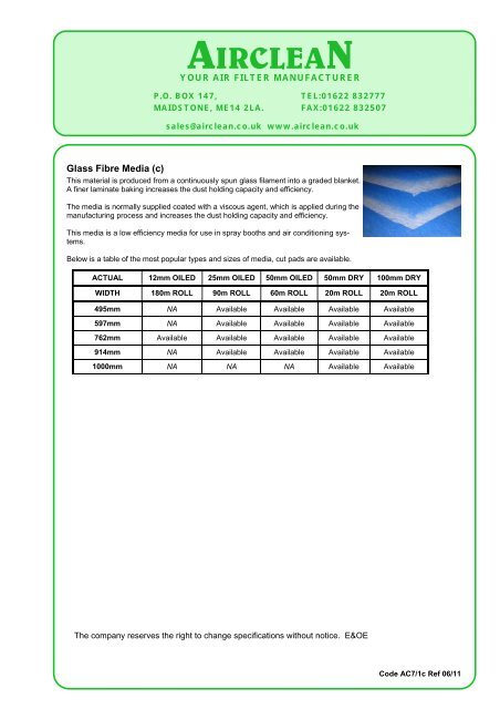 airclean - Intrabench