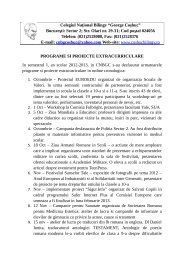 Raport de activitate - Programe si Proiecte 2012-2013.pdf - Colegiul ...