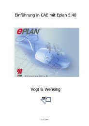 EinfÃ¼hrung in CAE mit Eplan 5.40 Vogt & Wensing
